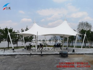 泰安汶河景區二連帽膜結構景觀